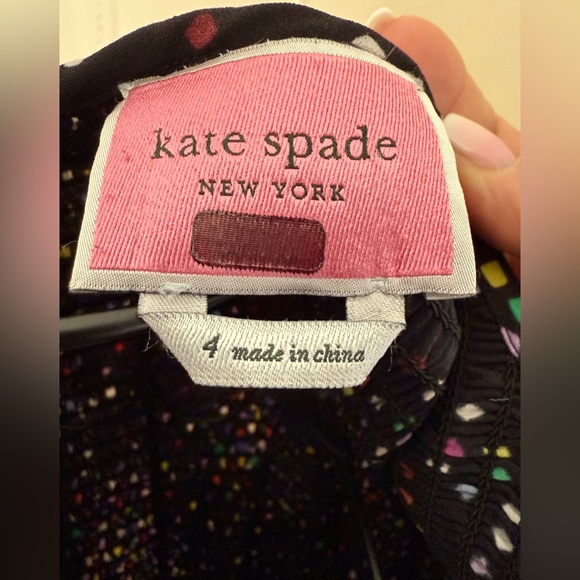 Kate Spade Confetti Print Smocked Dress, Preowned In Excellent Condition Size 4. - Picture 7 of 7